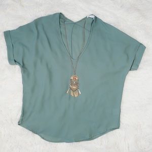 Lush Roll Sleeve Top